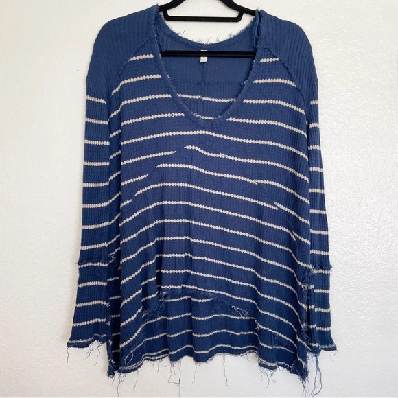 Free People Striped long sleeve shirt Sz S - Picture 1 of 7